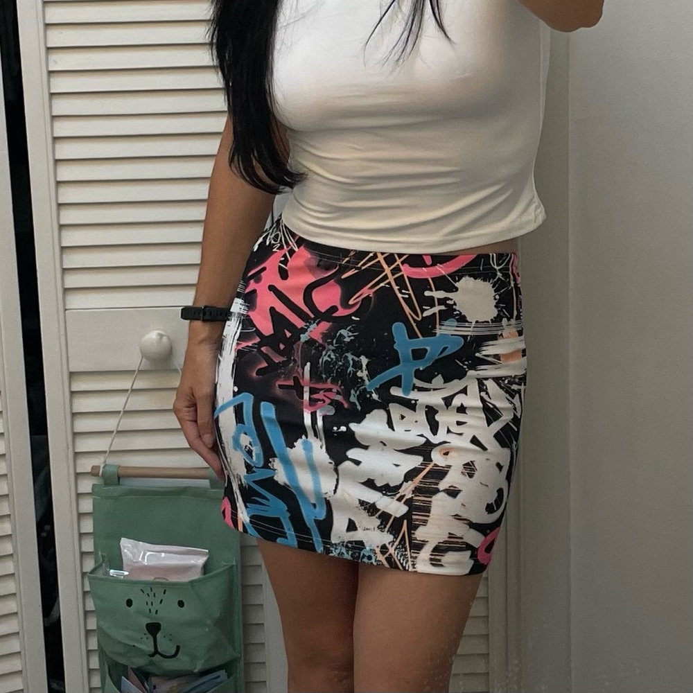 Multicolor mini skirt